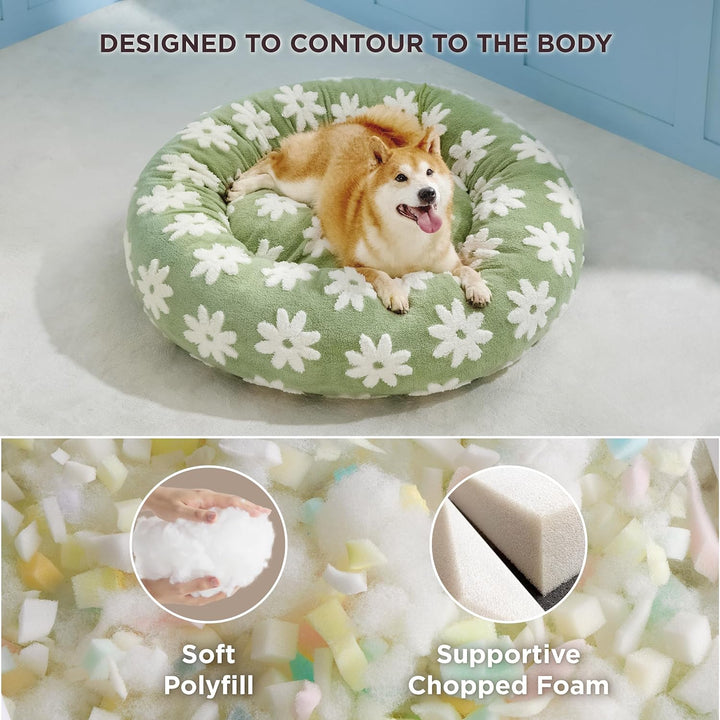 Round Donut Calming Bed for Cats & Small Dogs