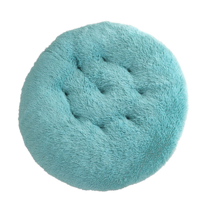 Round Plush Pet Bed for Dogs & Cats
