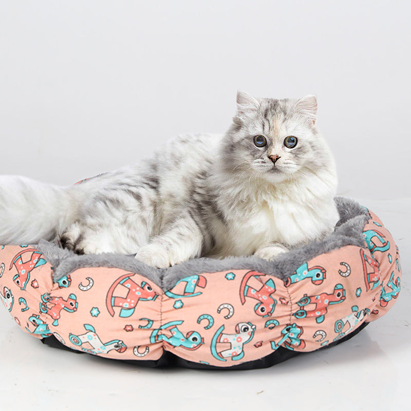 Calming Donut Cat & Small Dog Bed