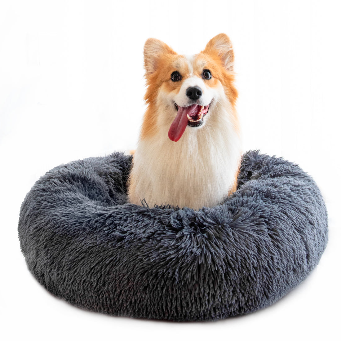 Round Plush Bed for Small Dogs & Cats