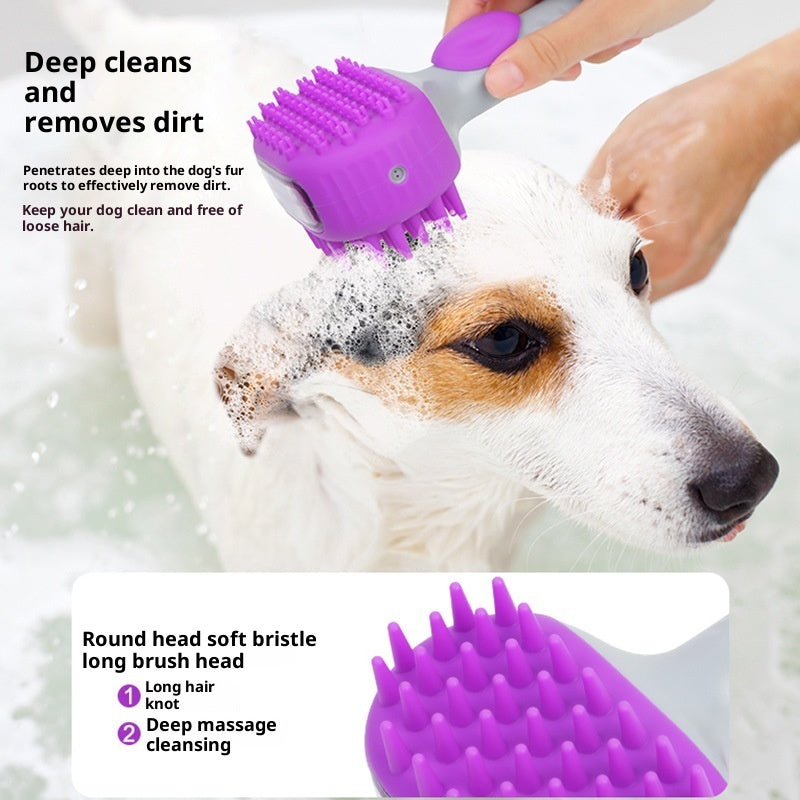 Pet Shower Brush for Bath & Hair Removal