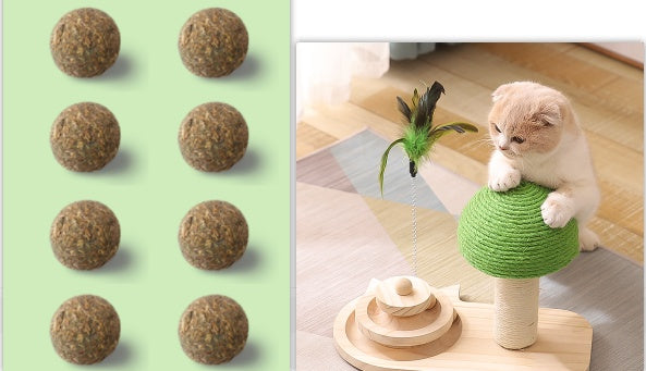 Durable Sisal & Wood Turntable Cat Toy