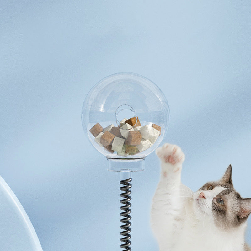 2-in-1 Cat Treat Dispensing Turntable Toy
