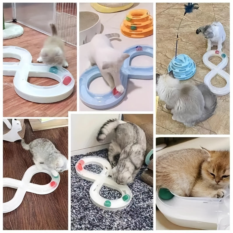 Interactive Cat Turntable Track Ball Toy