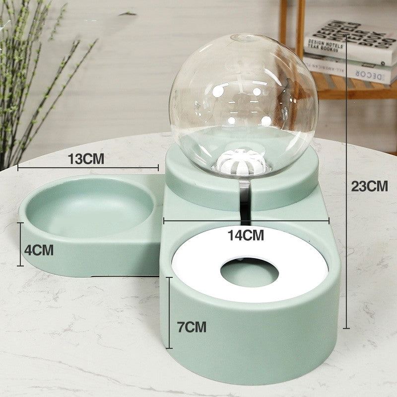 1.8L Bubble Ball Automatic Pet Feeder & Water Fountain