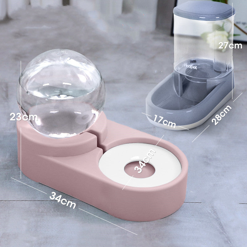 1.8L Bubble Ball Automatic Pet Feeder & Water Fountain