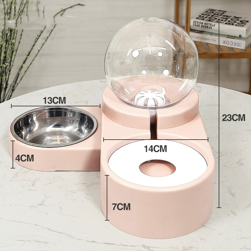 1.8L Bubble Ball Automatic Pet Feeder & Water Fountain