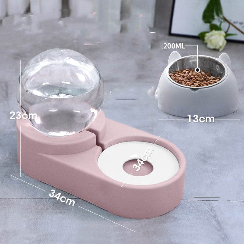 1.8L Bubble Ball Automatic Pet Feeder & Water Fountain