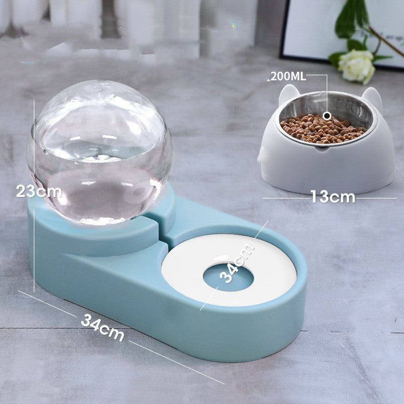 1.8L Bubble Ball Automatic Pet Feeder & Water Fountain