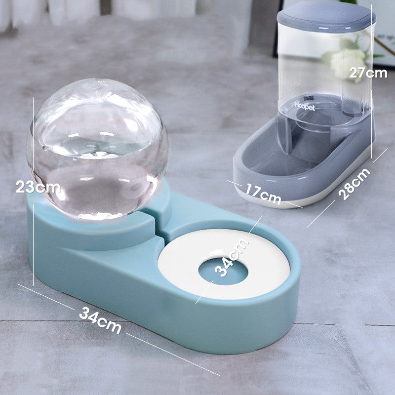 1.8L Bubble Ball Automatic Pet Feeder & Water Fountain