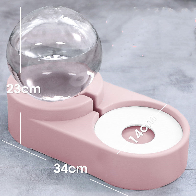 1.8L Bubble Ball Automatic Pet Feeder & Water Fountain