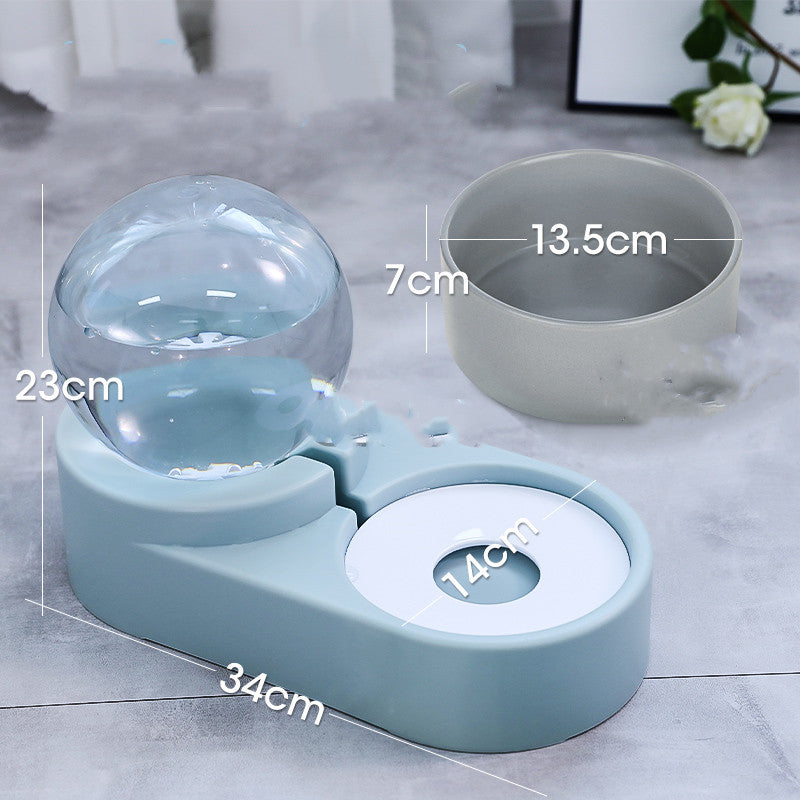 1.8L Bubble Ball Automatic Pet Feeder & Water Fountain