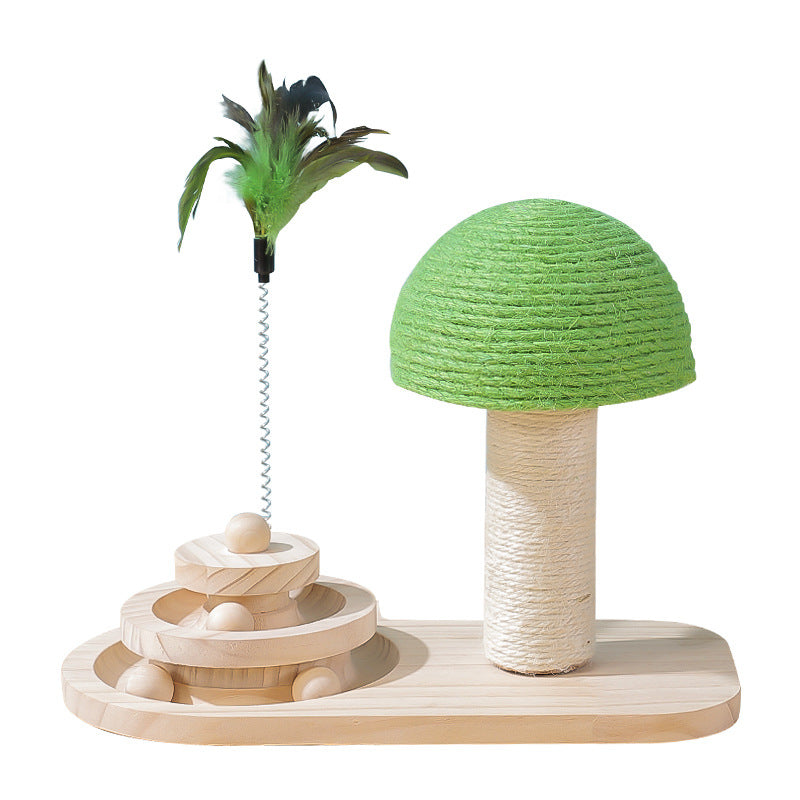 Durable Sisal & Wood Turntable Cat Toy
