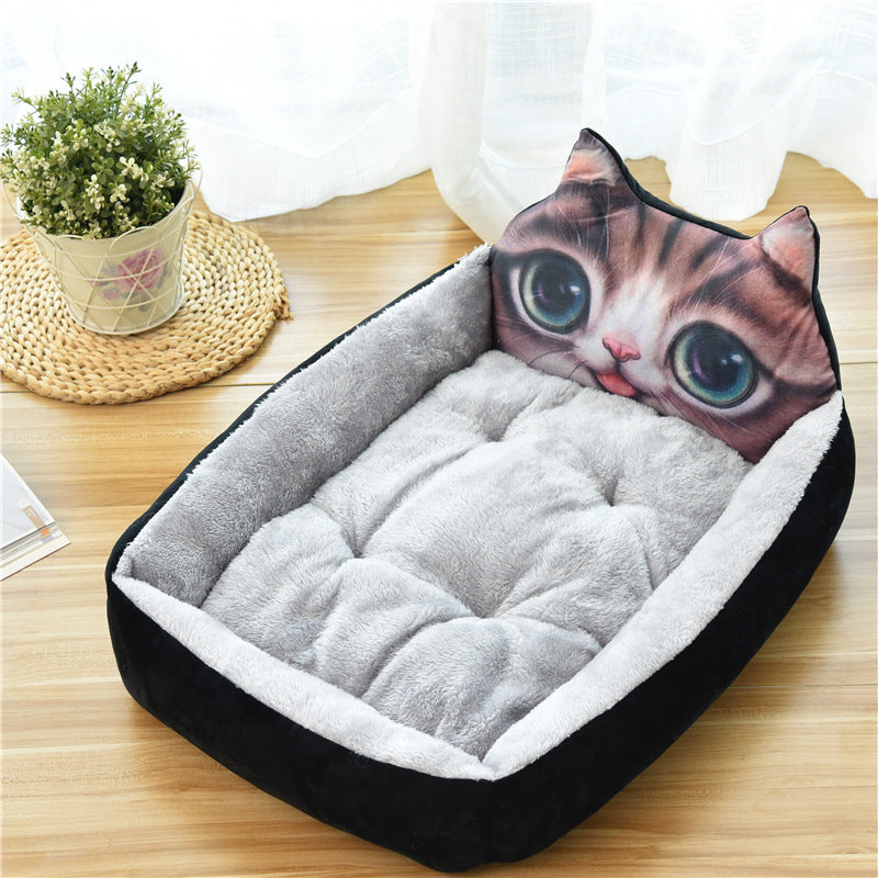 Large Fleece Pet Bed for Cats & Dogs