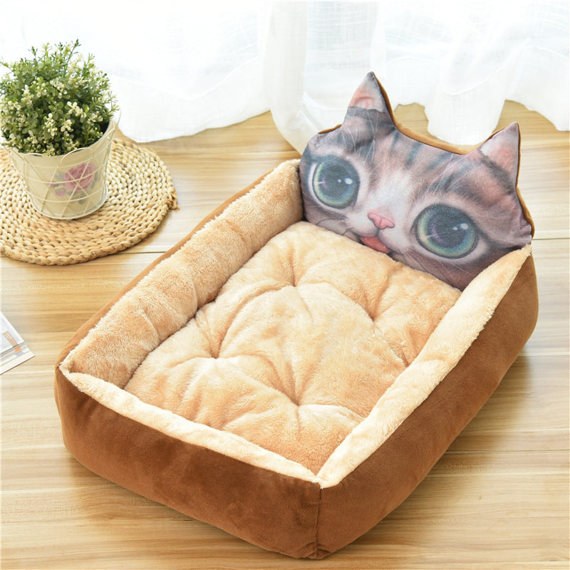 Large Fleece Pet Bed for Cats & Dogs