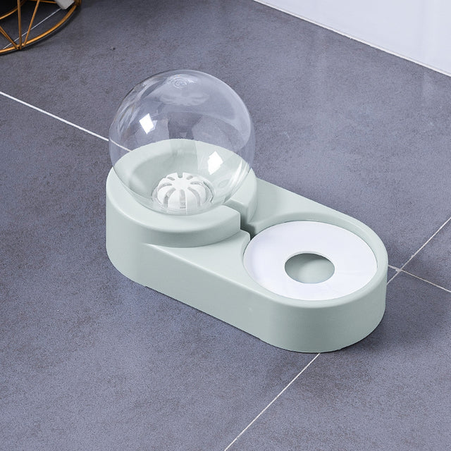 1.8L Bubble Ball Automatic Pet Feeder & Water Fountain