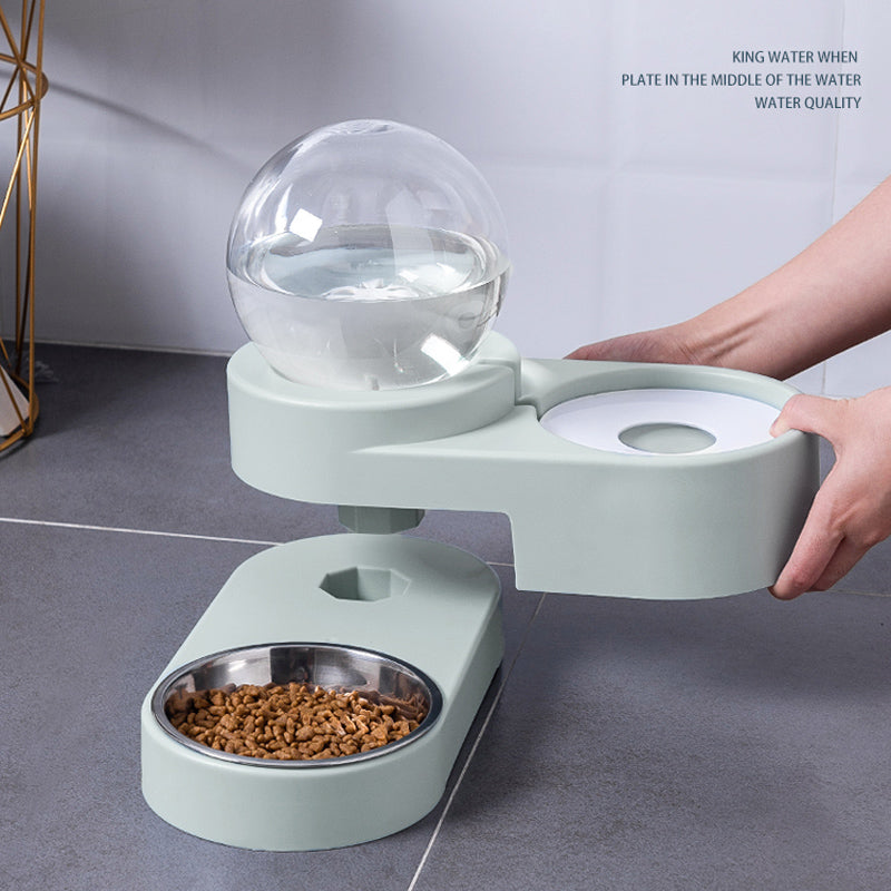 1.8L Bubble Ball Automatic Pet Feeder & Water Fountain