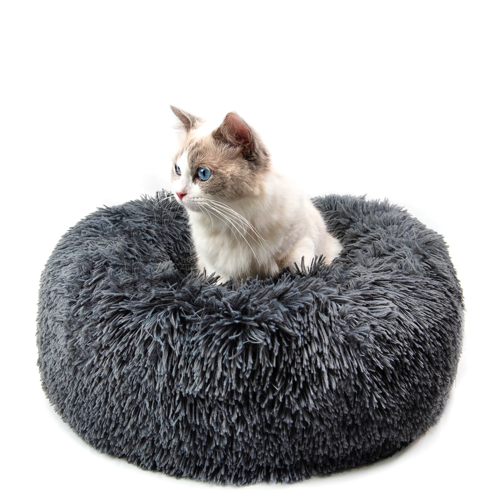 Round Plush Bed for Small Dogs & Cats