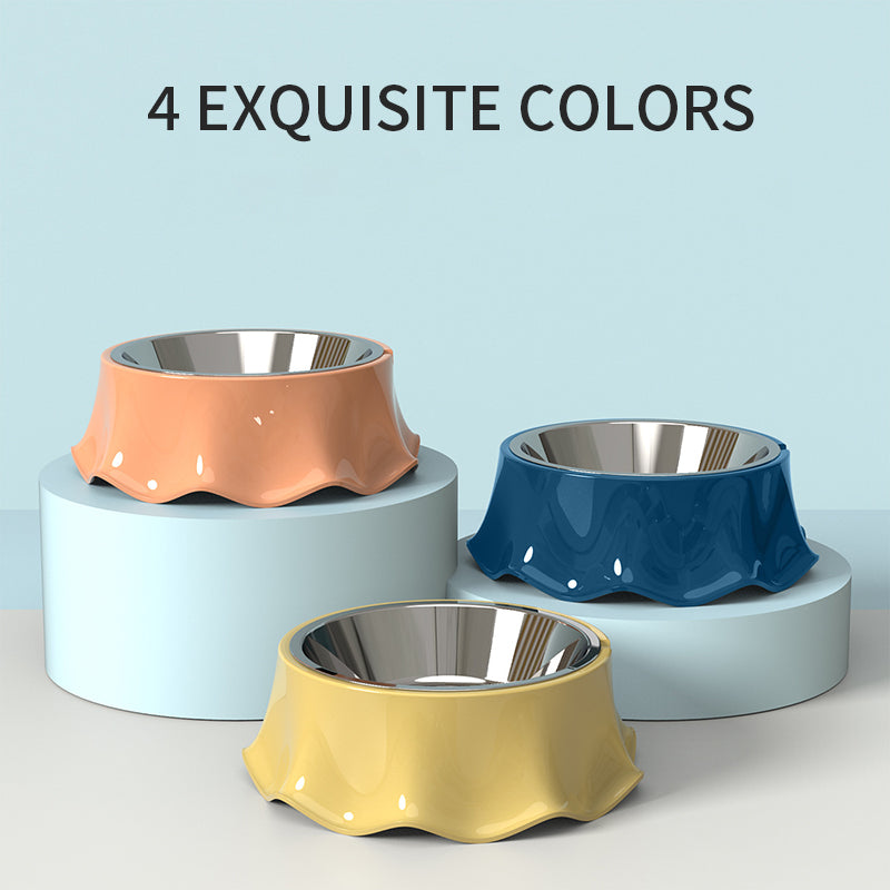 Non-Slip Stainless Steel Pet Food & Water Bowl