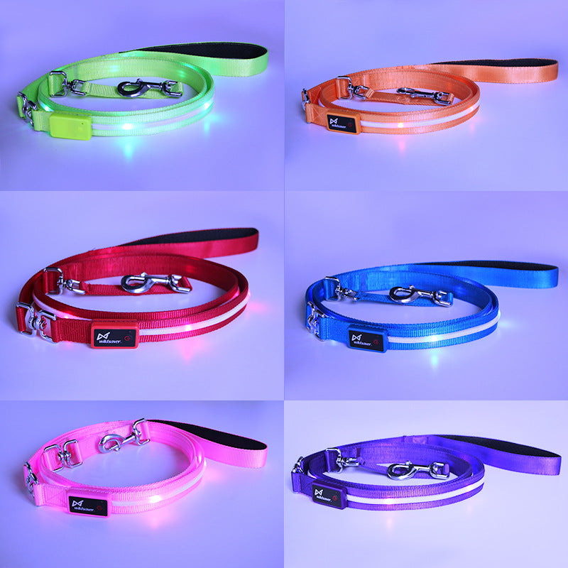 LED USB Rechargeable Luminous Pet Leash