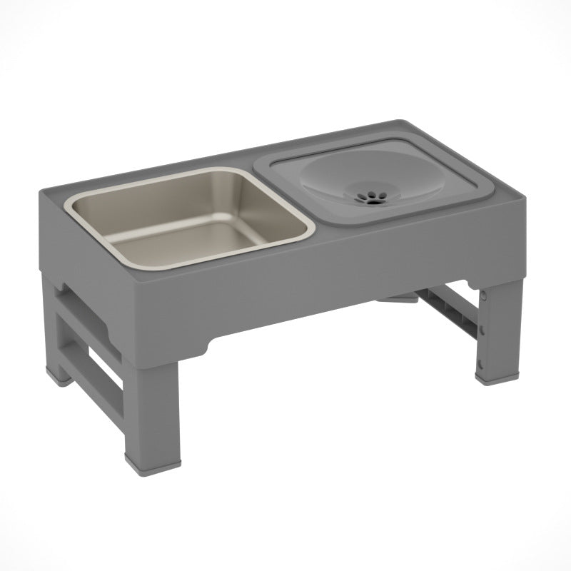 Adjustable Elevated Double Dog Bowls with Stand