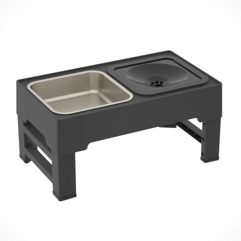 Adjustable Elevated Double Dog Bowls with Stand