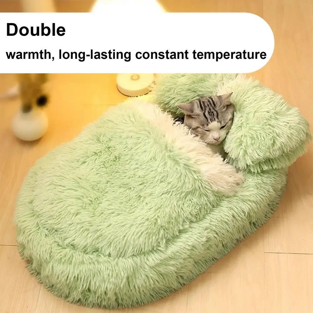 Fluffy Anti-Slip Pet Bed for Small Dogs & Cats