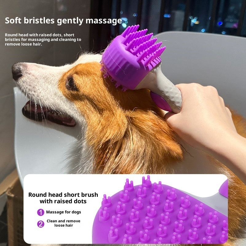Pet Shower Brush for Bath & Hair Removal