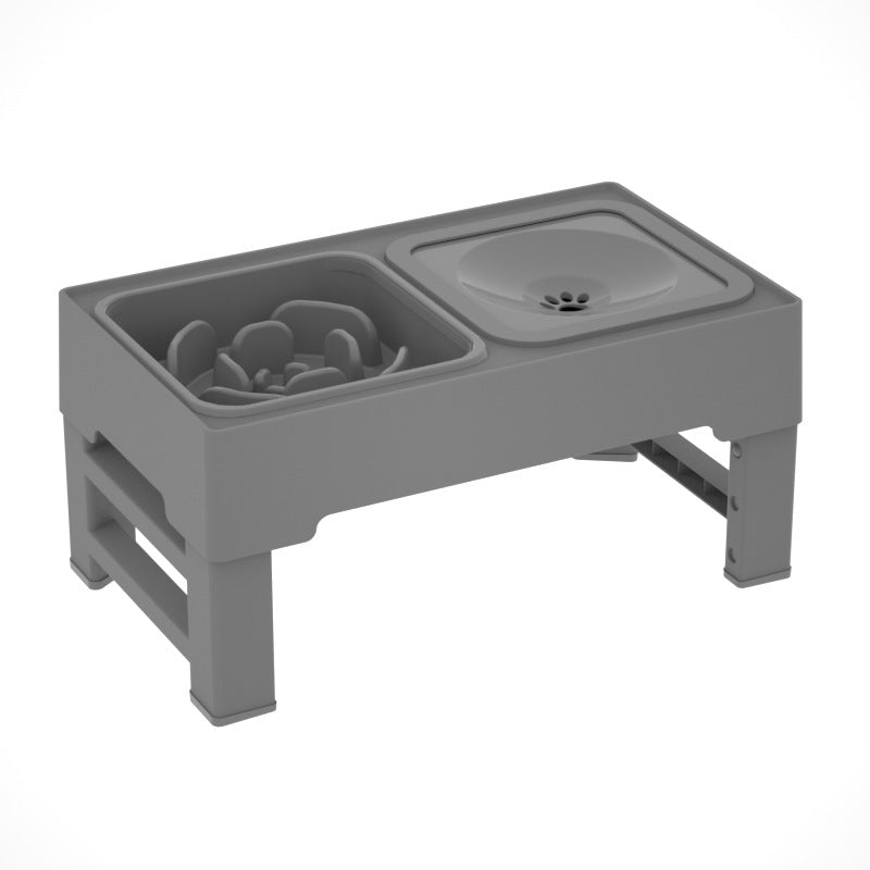 Adjustable Elevated Double Dog Bowls with Stand