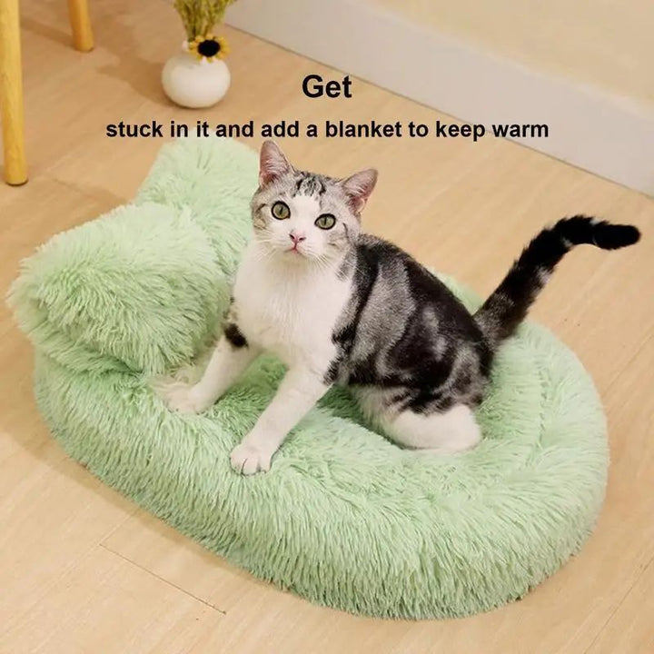 Fluffy Anti-Slip Pet Bed for Small Dogs & Cats