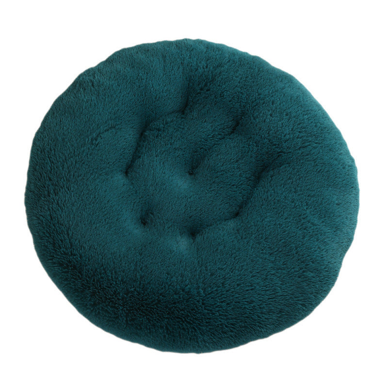 Round Plush Pet Bed for Dogs & Cats