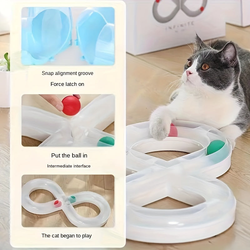 Interactive Cat Turntable Track Ball Toy