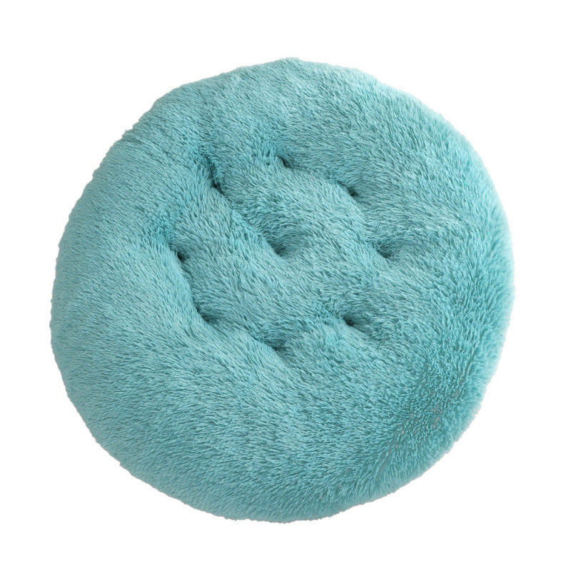 Round Plush Pet Bed for Dogs & Cats