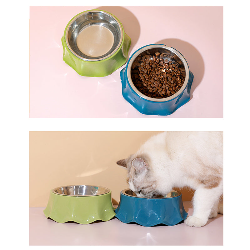 Non-Slip Stainless Steel Pet Food & Water Bowl