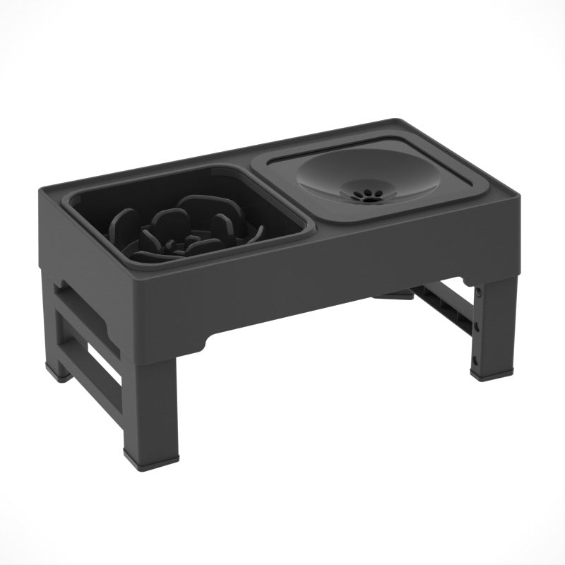 Adjustable Elevated Double Dog Bowls with Stand