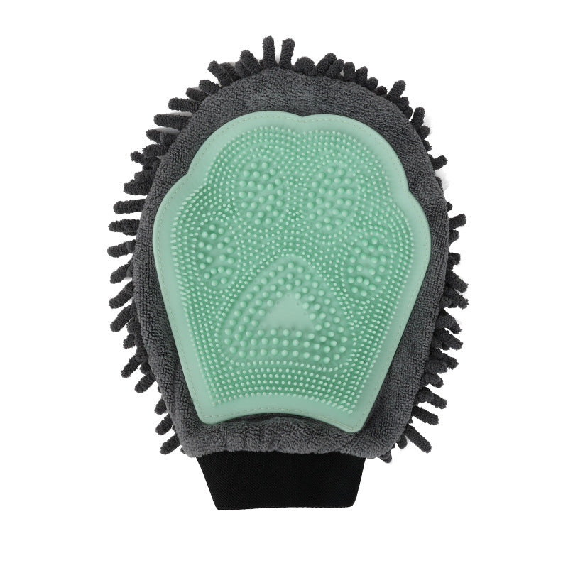 2-in-1 Pet Grooming & Bathing Brush Glove