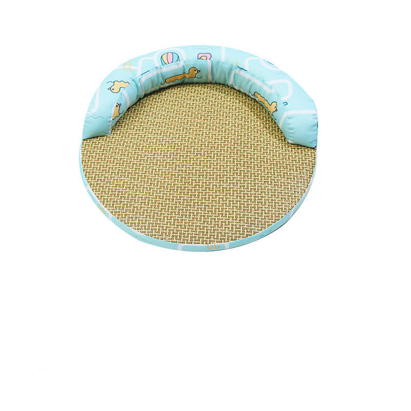 Summer Cool Rattan Pet Sofa Bed with Detachable Pillow