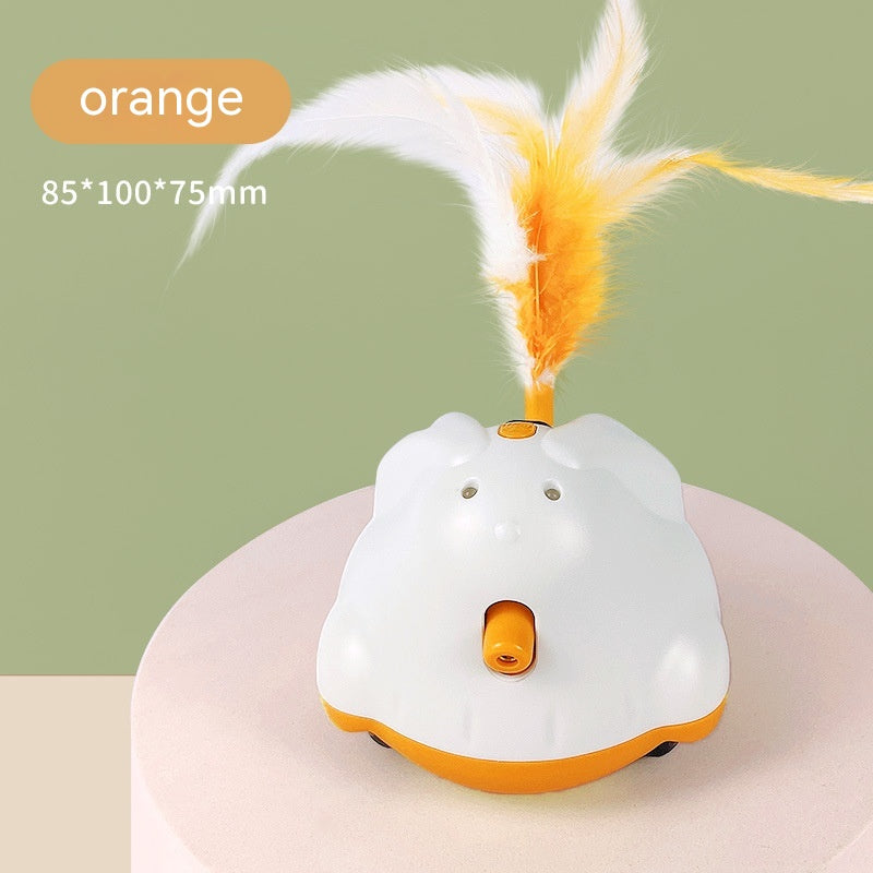 Feather & Laser Automatic Cat Teaser Toy