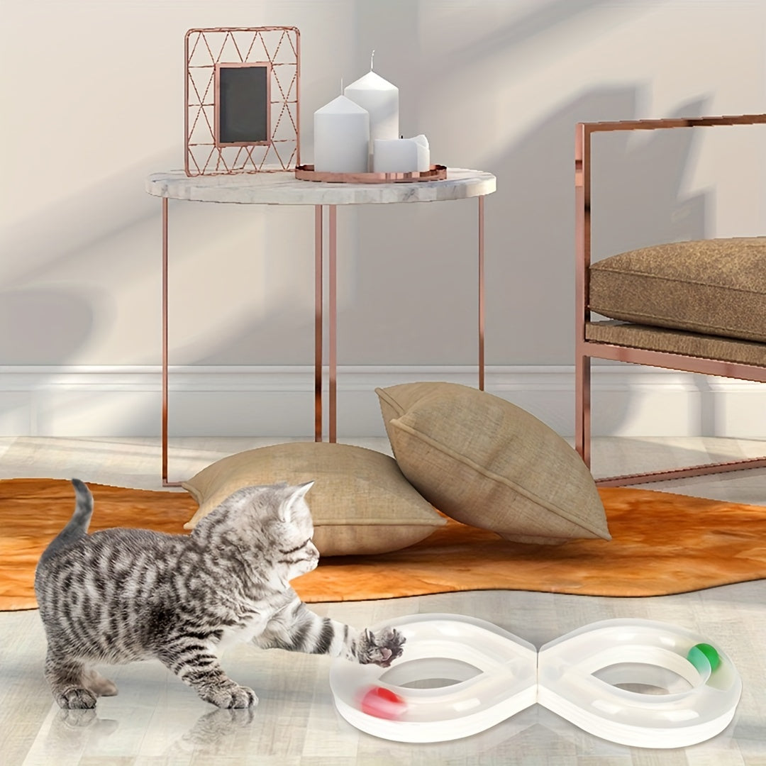 Interactive Cat Turntable Track Ball Toy