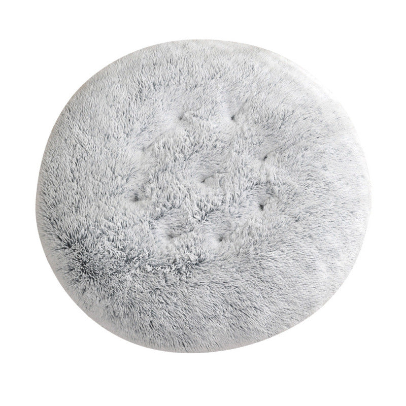 Round Plush Pet Bed for Dogs & Cats