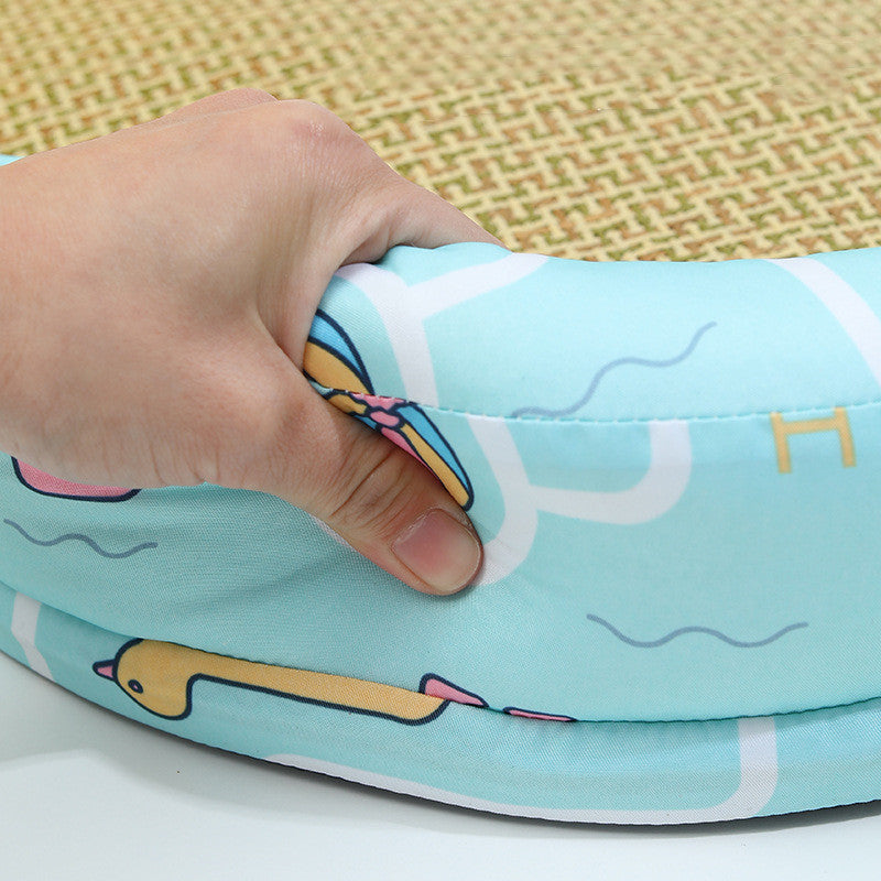 Summer Cool Rattan Pet Sofa Bed with Detachable Pillow