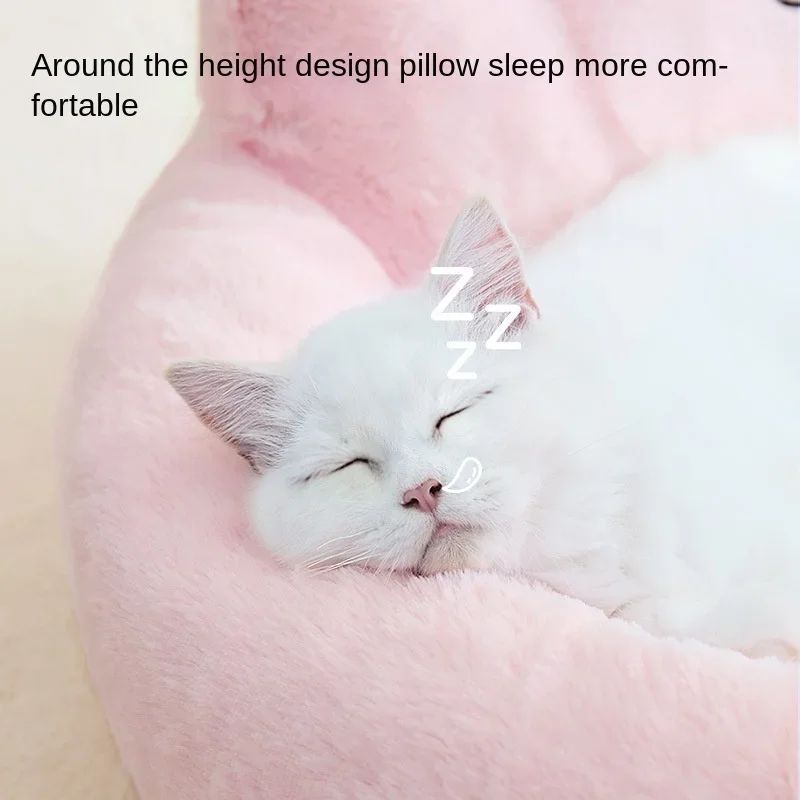 All-Season Warm Cat & Small Dog Cushion Bed