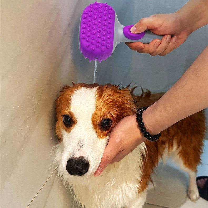 Pet Shower Brush for Bath & Hair Removal