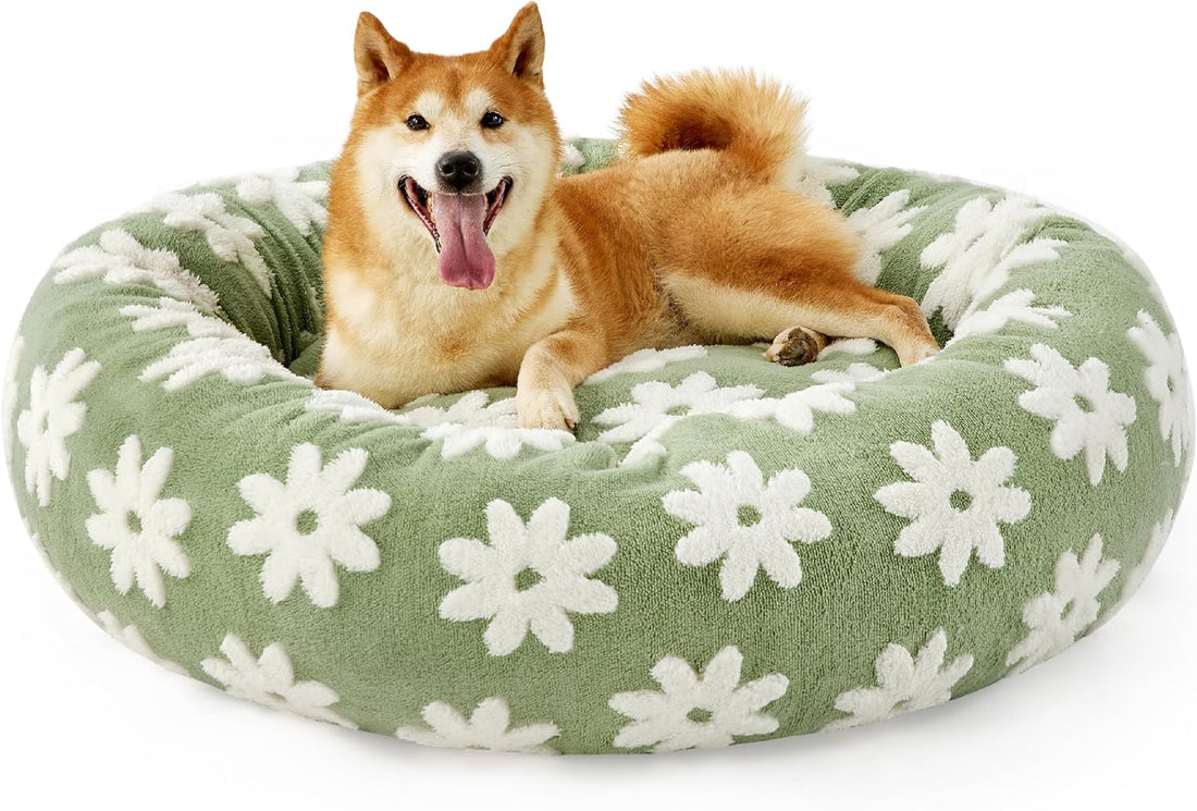 Round Donut Calming Bed for Cats & Small Dogs