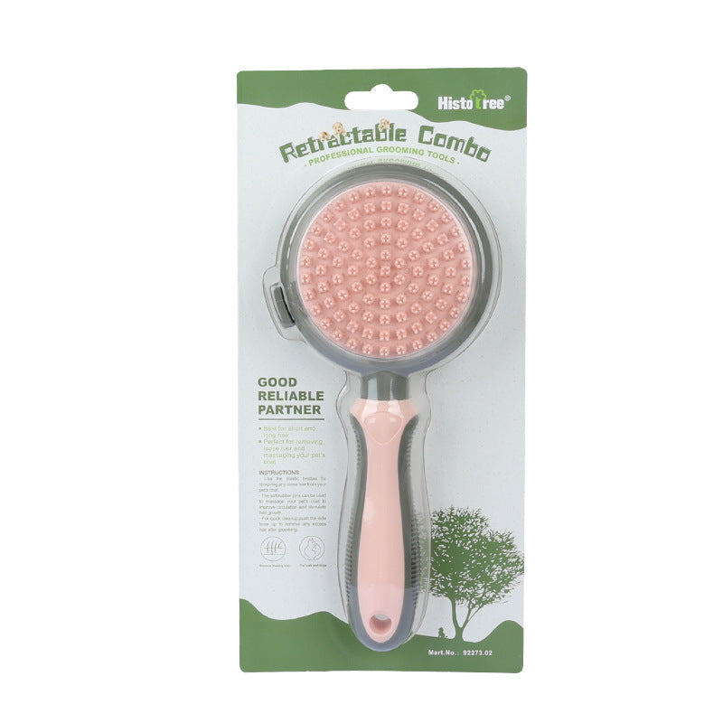 Double-Sided Pet Hair Removal Slicker Brush