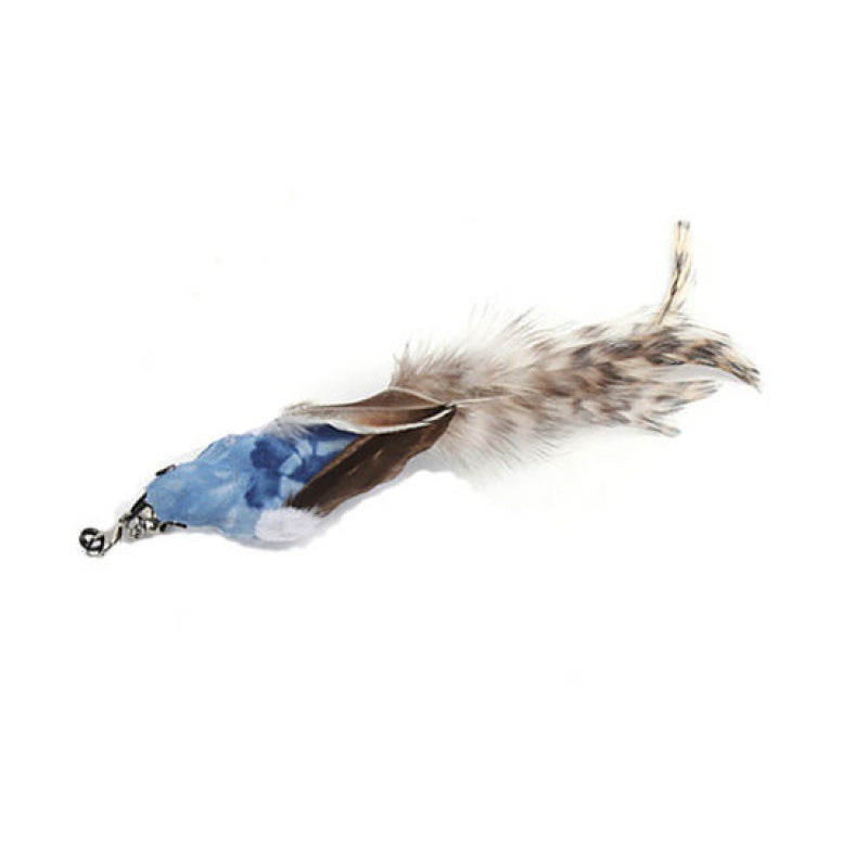 Interchangeable Cat Teaser Stick with Feather Head