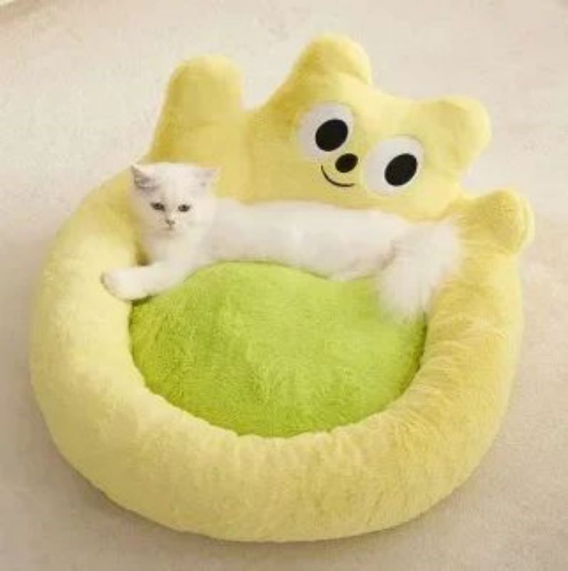 All-Season Warm Cat & Small Dog Cushion Bed