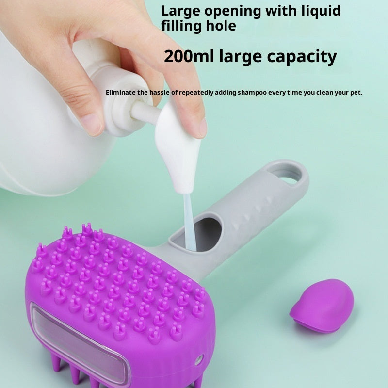 Pet Shower Brush for Bath & Hair Removal