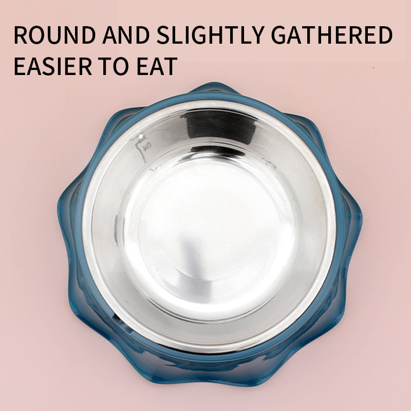 Non-Slip Stainless Steel Pet Food & Water Bowl