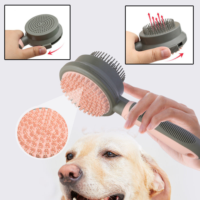 Double-Sided Pet Hair Removal Slicker Brush